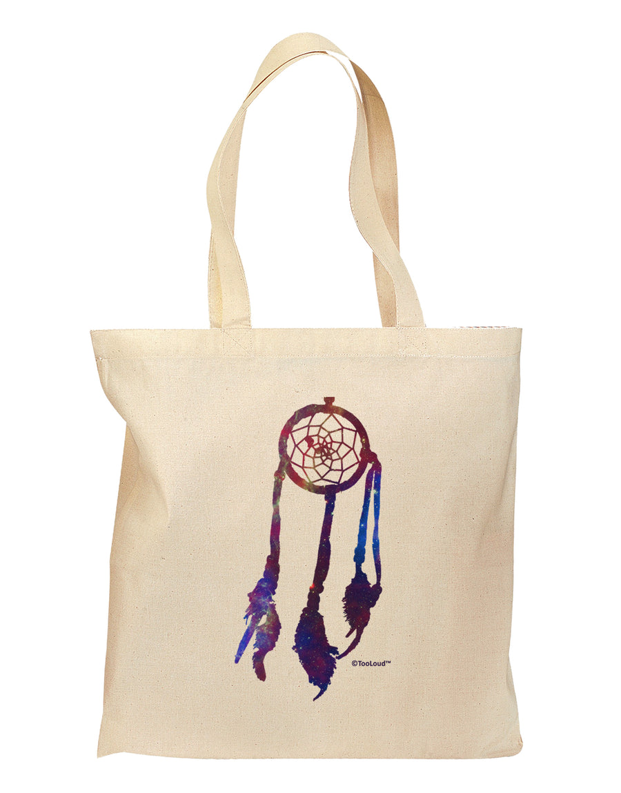 Graphic Feather Design - Galaxy Dreamcatcher Grocery Tote Bag by TooLoud-Grocery Tote-TooLoud-Natural-Medium-Davson Sales