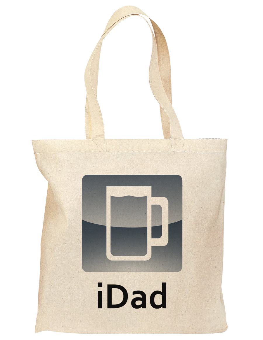 iDad Beer Grocery Tote Bag-Grocery Tote-TooLoud-Natural-Medium-Davson Sales