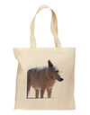 Magnificent Full White Wolf Grocery Tote Bag - Natural-Grocery Tote-TooLoud-Natural-Medium-Davson Sales