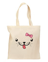 Kyu-T Face - Puppina Cute Girl Puppy Dog Grocery Tote Bag-Grocery Tote-TooLoud-Natural-Medium-Davson Sales