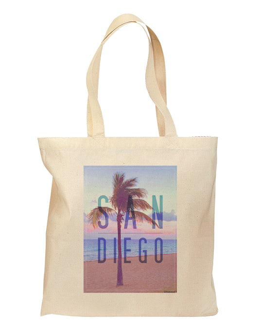 San Diego Beach Filter Grocery Tote Bag - Natural-Grocery Tote-TooLoud-Natural-Medium-Davson Sales