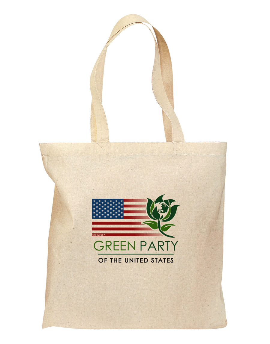 Green Party US Flag Grocery Tote Bag-Grocery Tote-TooLoud-Natural-Medium-Davson Sales