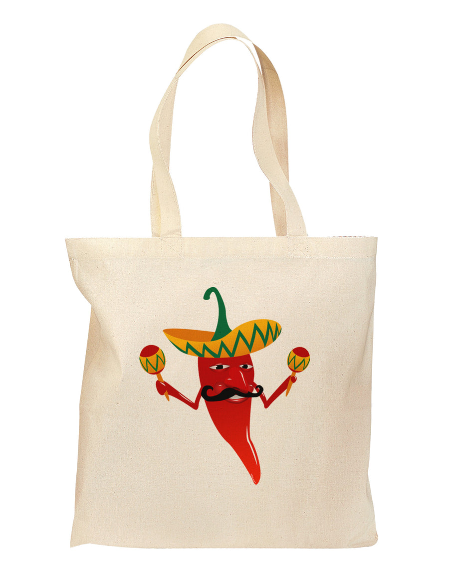 Red Hot Mexican Chili Pepper Grocery Tote Bag-Grocery Tote-TooLoud-Natural-Medium-Davson Sales