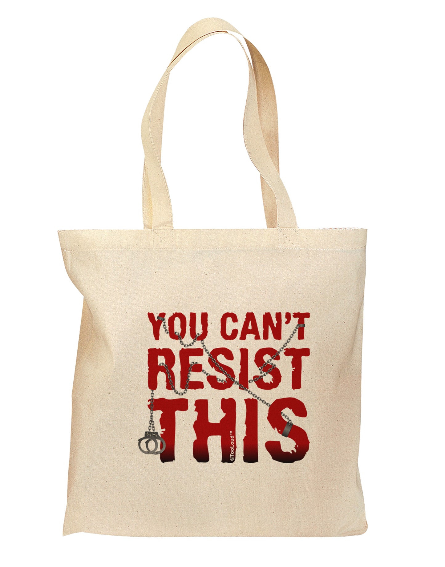 You Can't Resist This Grocery Tote Bag - Natural-Grocery Tote-TooLoud-Natural-Medium-Davson Sales