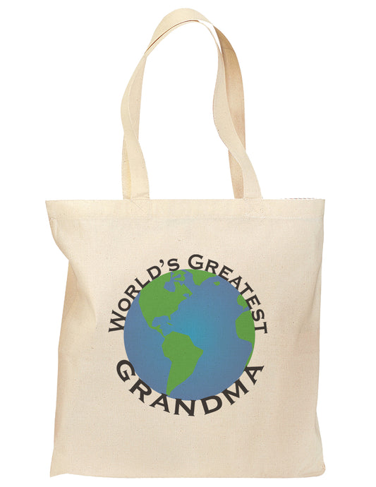 World's Greatest Grandma Grocery Tote Bag-Grocery Tote-TooLoud-Natural-Medium-Davson Sales