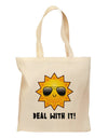 Deal With It Cute Sun Grocery Tote Bag by TooLoud-Grocery Tote-TooLoud-Natural-Medium-Davson Sales