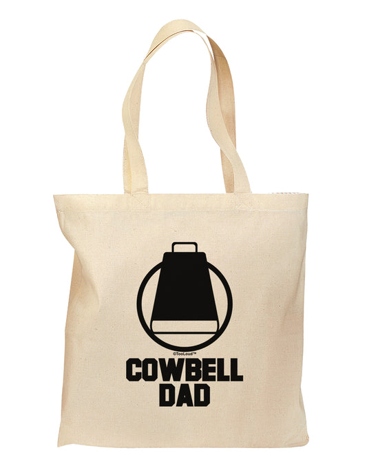 Cowbell Dad Grocery Tote Bag by TooLoud-Grocery Tote-TooLoud-Natural-Medium-Davson Sales