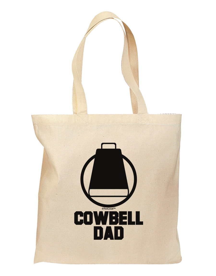 Cowbell Dad Grocery Tote Bag by TooLoud-Grocery Tote-TooLoud-Natural-Medium-Davson Sales