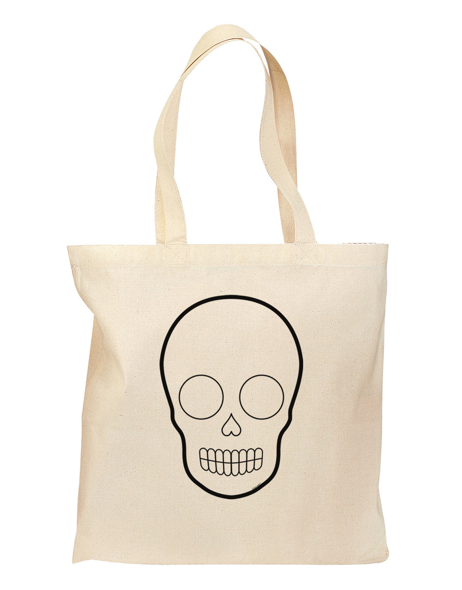 Design Your Own Day of the Dead Calavera Grocery Tote Bag-Grocery Tote-TooLoud-Natural-Medium-Davson Sales