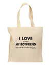 I Love My Boyfriend Videogames Grocery Tote Bag-Grocery Tote-TooLoud-Natural-Medium-Davson Sales