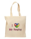 I Heart My Daughter - Autism Awareness Grocery Tote Bag by TooLoud-Grocery Tote-TooLoud-Natural-Medium-Davson Sales