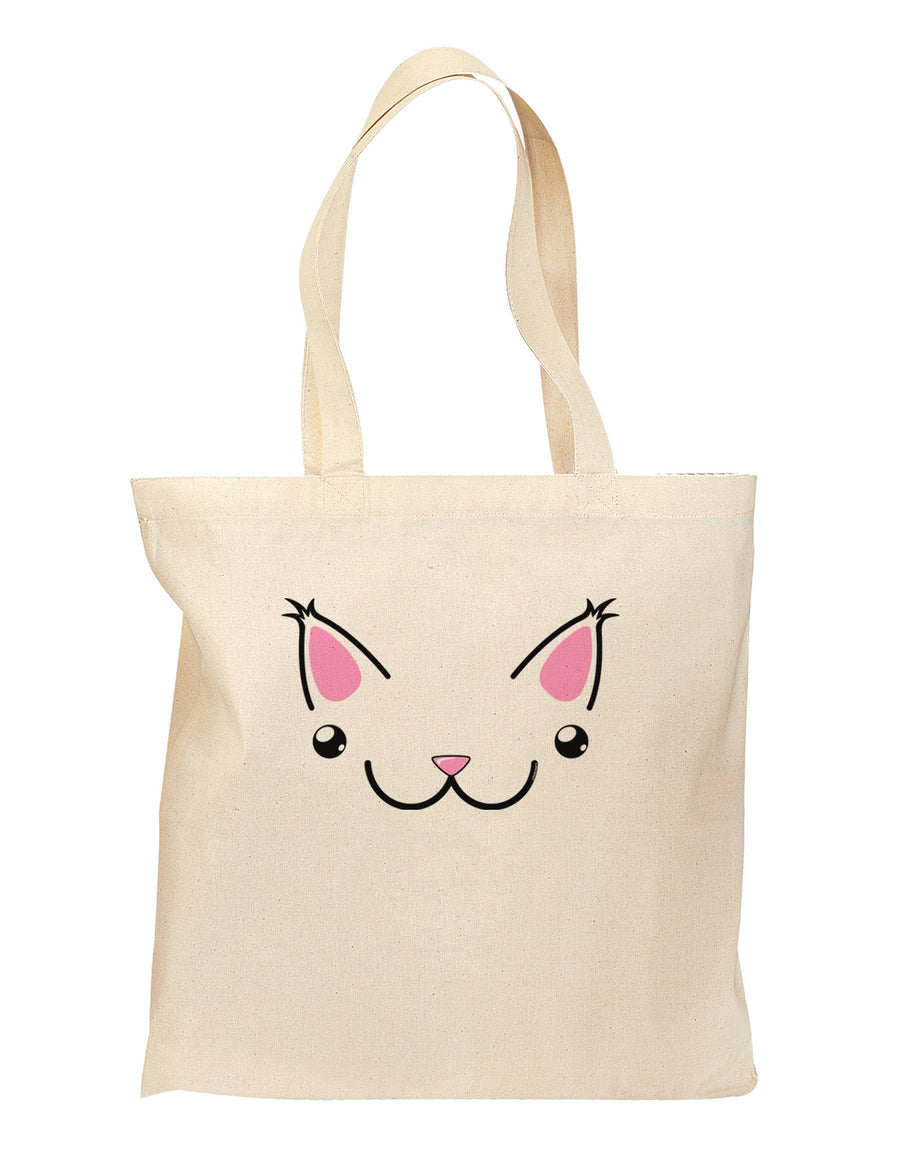 Kyu-T Ears - Kawa the Cute Critter Grocery Tote Bag-Grocery Tote-TooLoud-Natural-Medium-Davson Sales