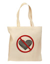 No Love Symbol Grocery Tote Bag-Grocery Tote-TooLoud-Natural-Medium-Davson Sales