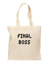 Final Boss Text - Boss Day Grocery Tote Bag-Grocery Tote-TooLoud-Natural-Medium-Davson Sales