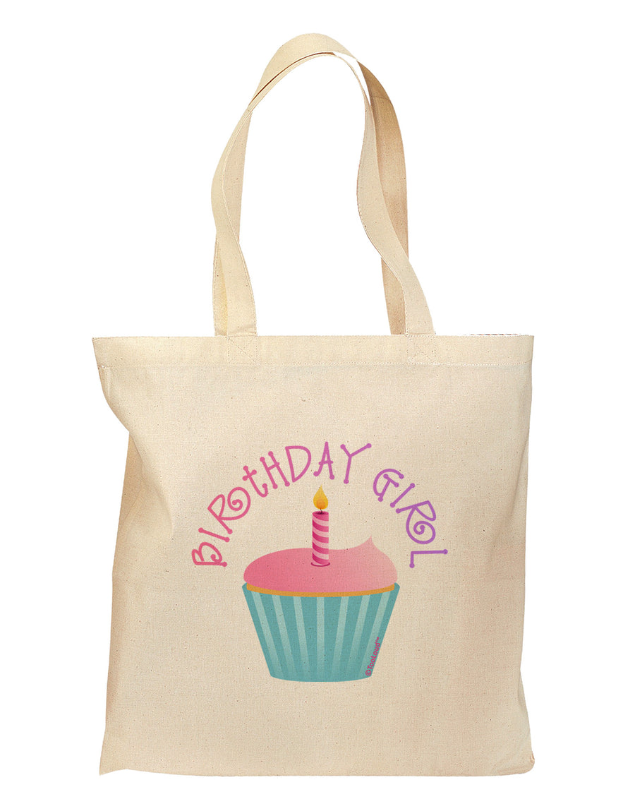 Birthday Girl - Candle Cupcake Grocery Tote Bag by TooLoud-Grocery Tote-TooLoud-Natural-Medium-Davson Sales