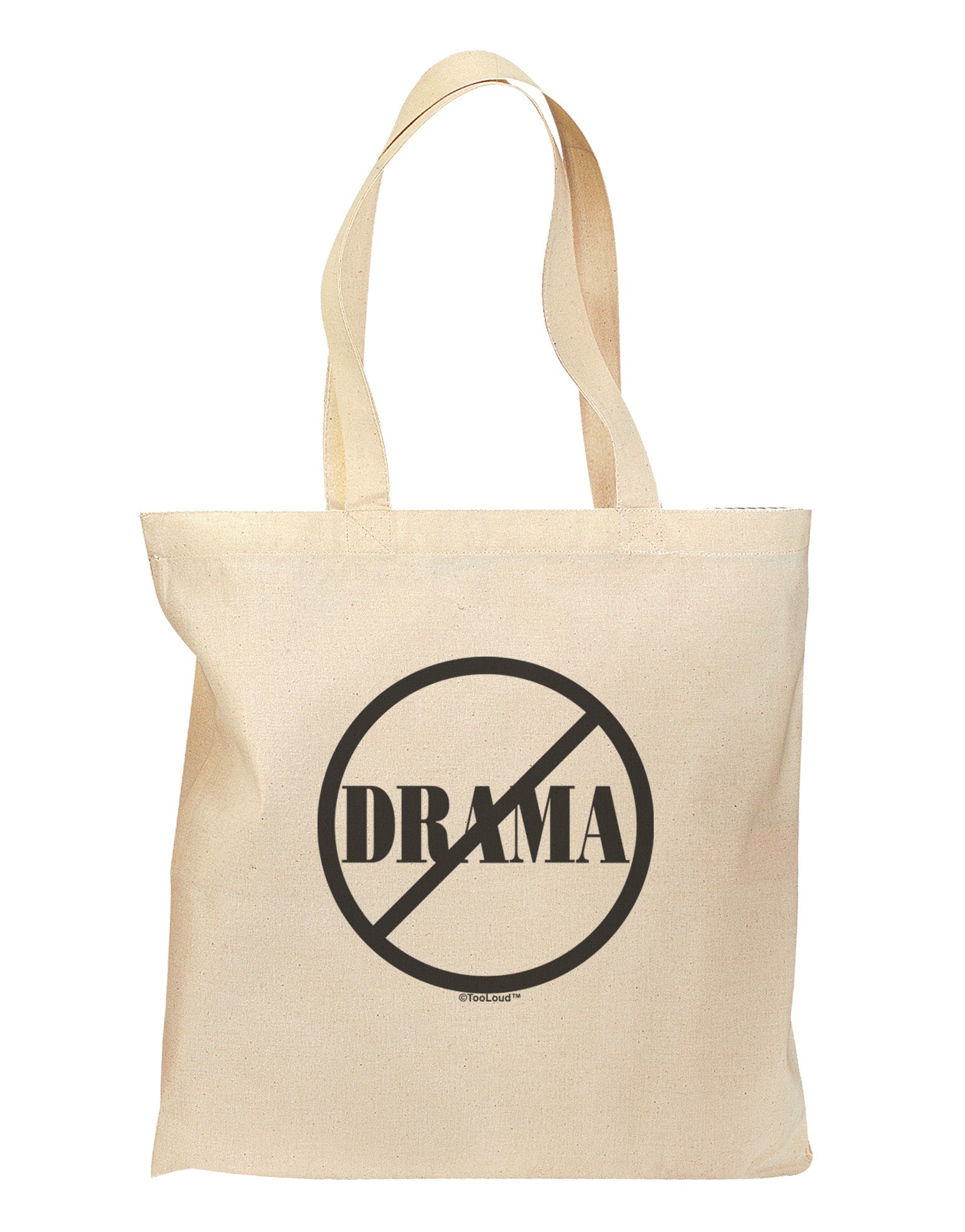 No Drama Allowed Grocery Tote Bag-Grocery Tote-TooLoud-Natural-Medium-Davson Sales