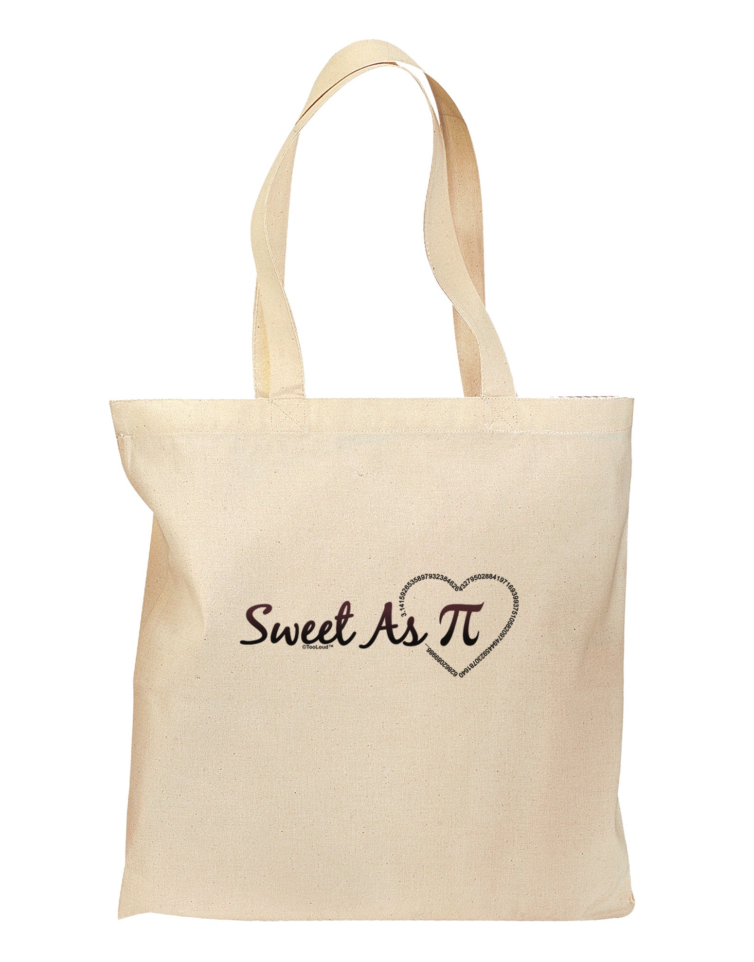 Sweet As Pi Grocery Tote Bag-Grocery Tote-TooLoud-Natural-Medium-Davson Sales