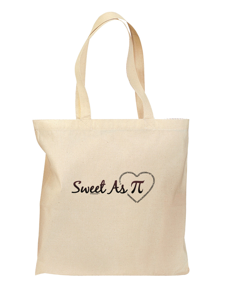 Sweet As Pi Grocery Tote Bag-Grocery Tote-TooLoud-Natural-Medium-Davson Sales