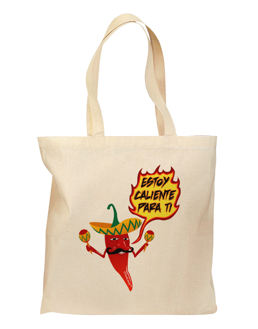 Estoy Caliente Para Ti Grocery Tote Bag-Grocery Tote-TooLoud-Natural-Medium-Davson Sales