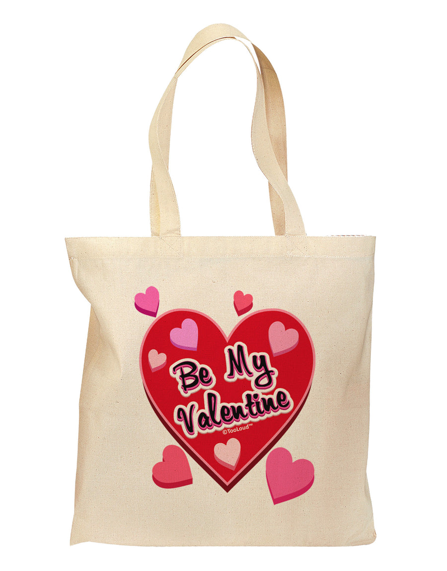 Be My Valentine Romantic Hearts Grocery Tote Bag-Grocery Tote-TooLoud-Natural-Medium-Davson Sales