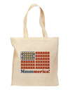 American Breakfast Flag - Bacon and Eggs - Mmmmerica Grocery Tote Bag-Grocery Tote-TooLoud-Natural-Medium-Davson Sales