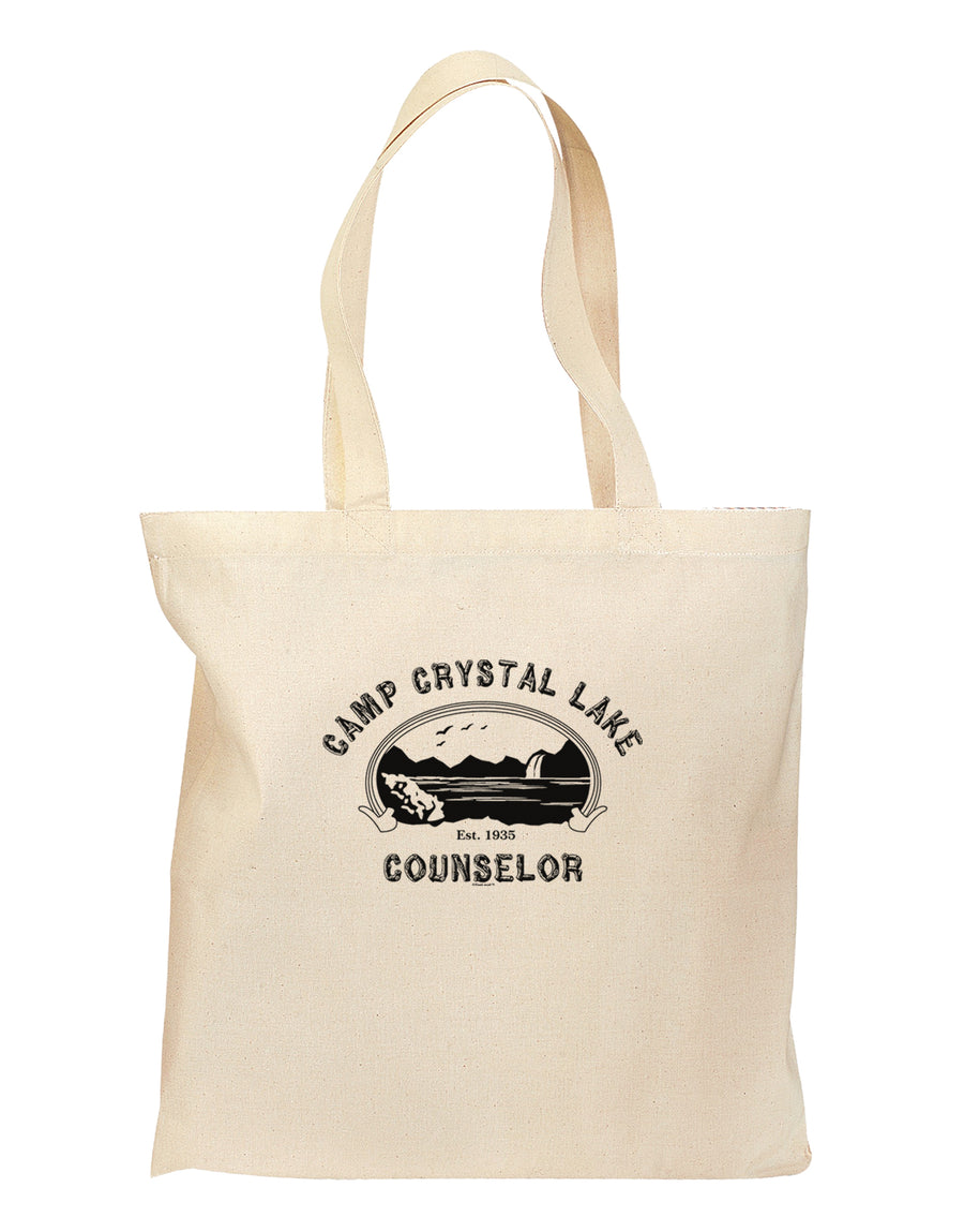 Camp Crystal Lake Counselor - Friday 13 Grocery Tote Bag-Grocery Tote-TooLoud-Natural-Medium-Davson Sales