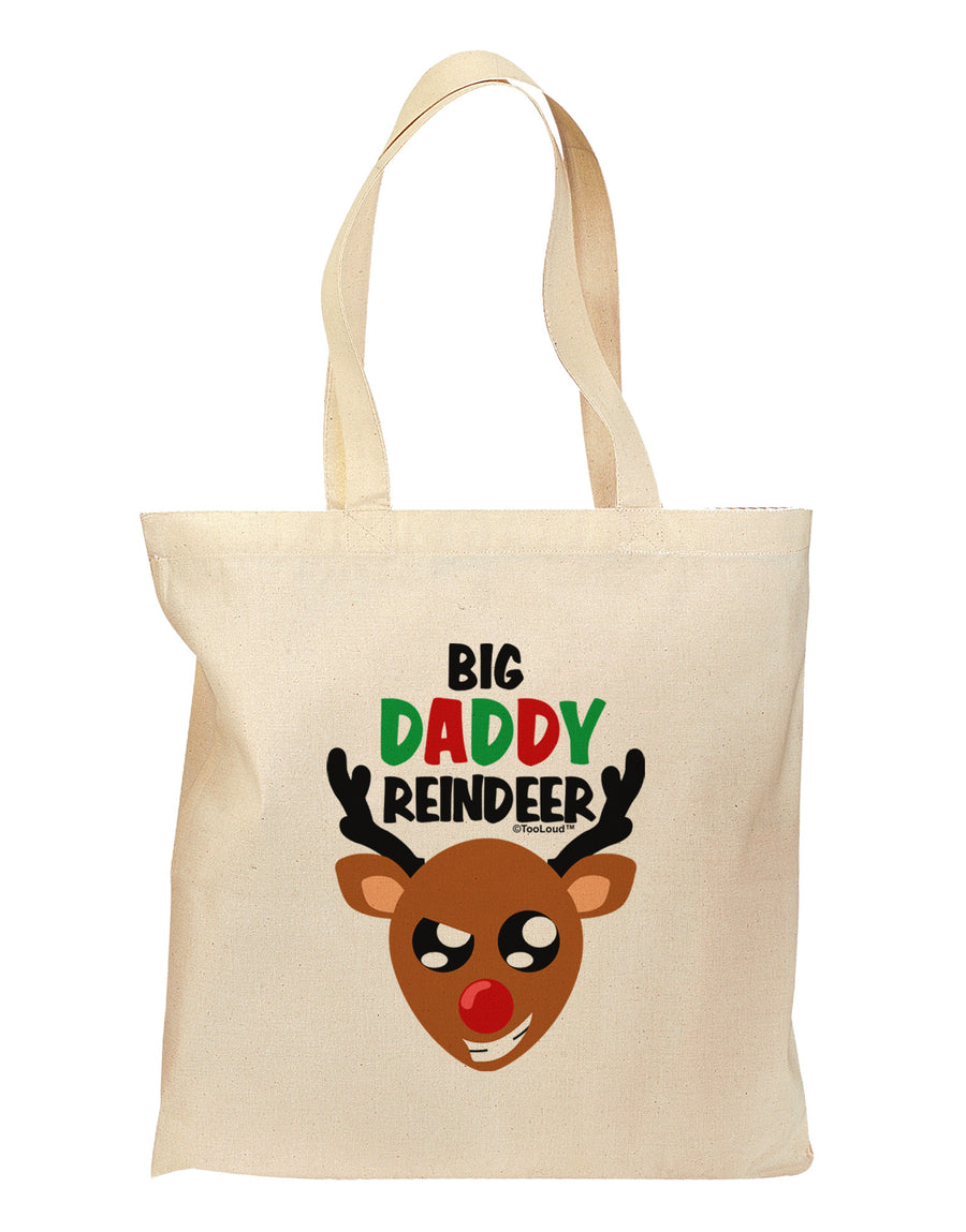 Big Daddy Reindeer Matching Deer Grocery Tote Bag-Grocery Tote-TooLoud-Natural-Medium-Davson Sales