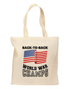 Back to Back World War Champs Grocery Tote Bag-Grocery Tote-TooLoud-Natural-Medium-Davson Sales