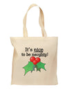 Nice to be Naughty Grocery Tote Bag-Grocery Tote-TooLoud-Natural-Medium-Davson Sales