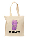 U Jelly Cute Jellyfish Grocery Tote Bag by TooLoud-Grocery Tote-TooLoud-Natural-Medium-Davson Sales