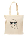 Cute Nerd Ghost Halloween Grocery Tote Bag-Grocery Tote-TooLoud-Natural-Medium-Davson Sales