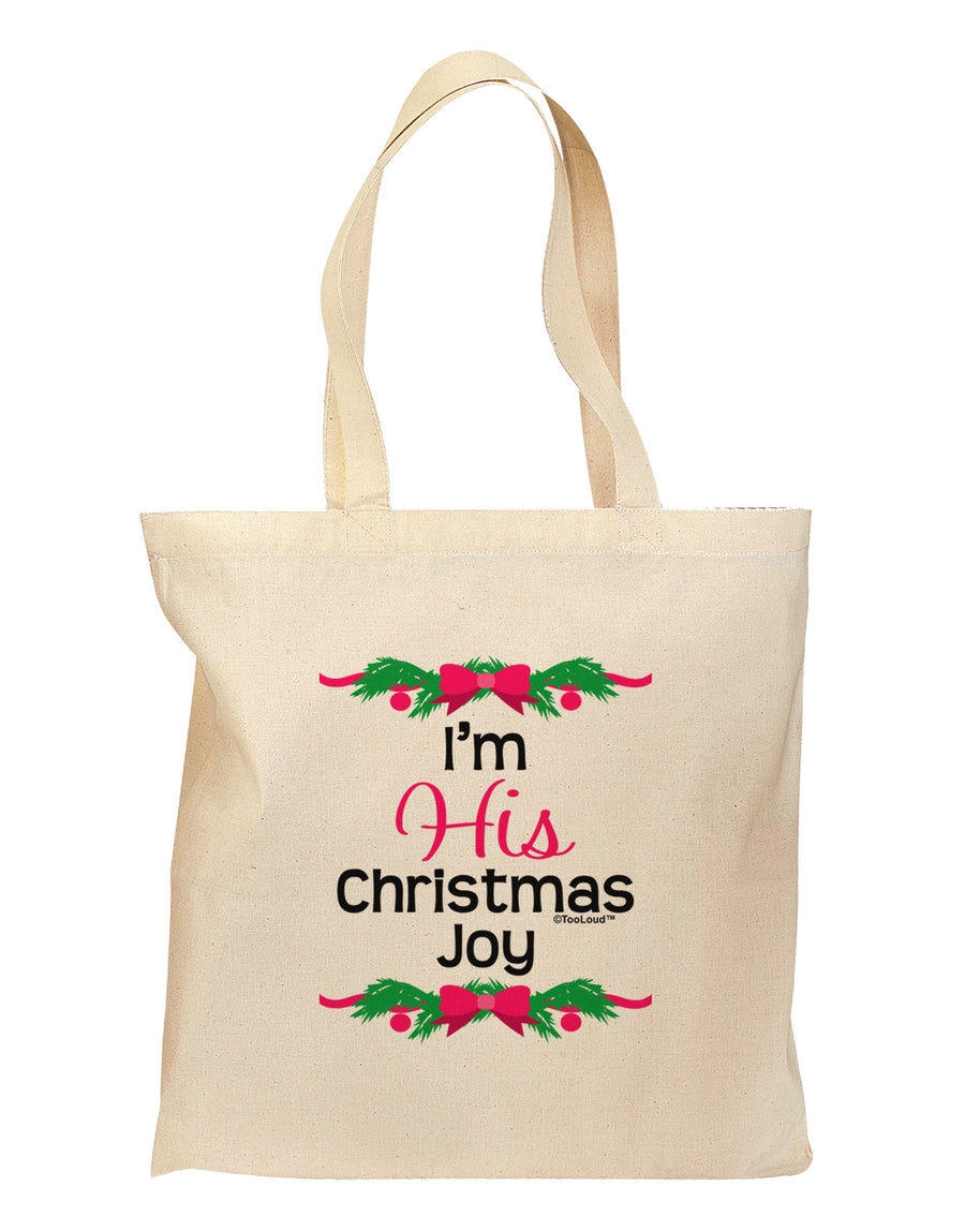 His Christmas Joy Matching His & Hers Grocery Tote Bag-Grocery Tote-TooLoud-Natural-Medium-Davson Sales