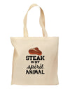 Steak Is My Spirit Animal Grocery Tote Bag-Grocery Tote-TooLoud-Natural-Medium-Davson Sales