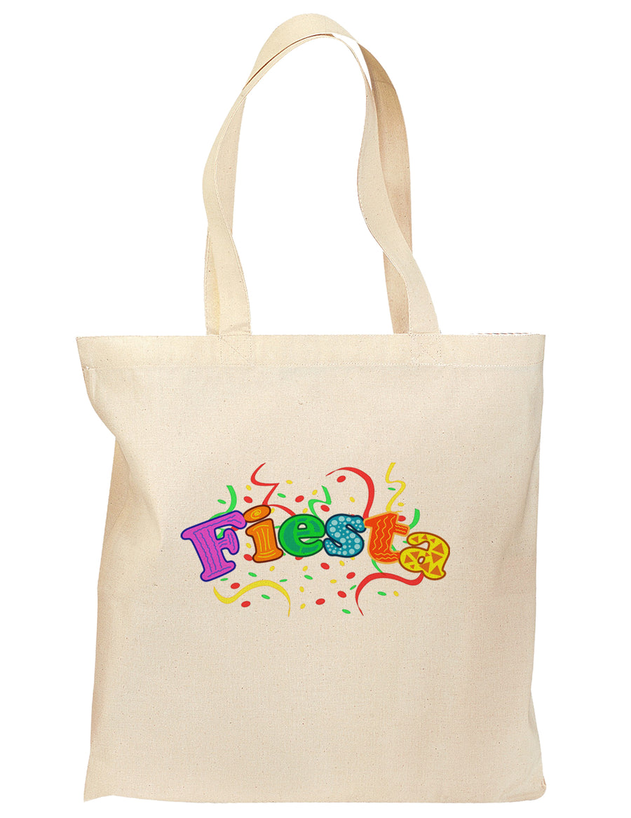 Fiesta! Grocery Tote Bag-Grocery Tote-TooLoud-Natural-Medium-Davson Sales