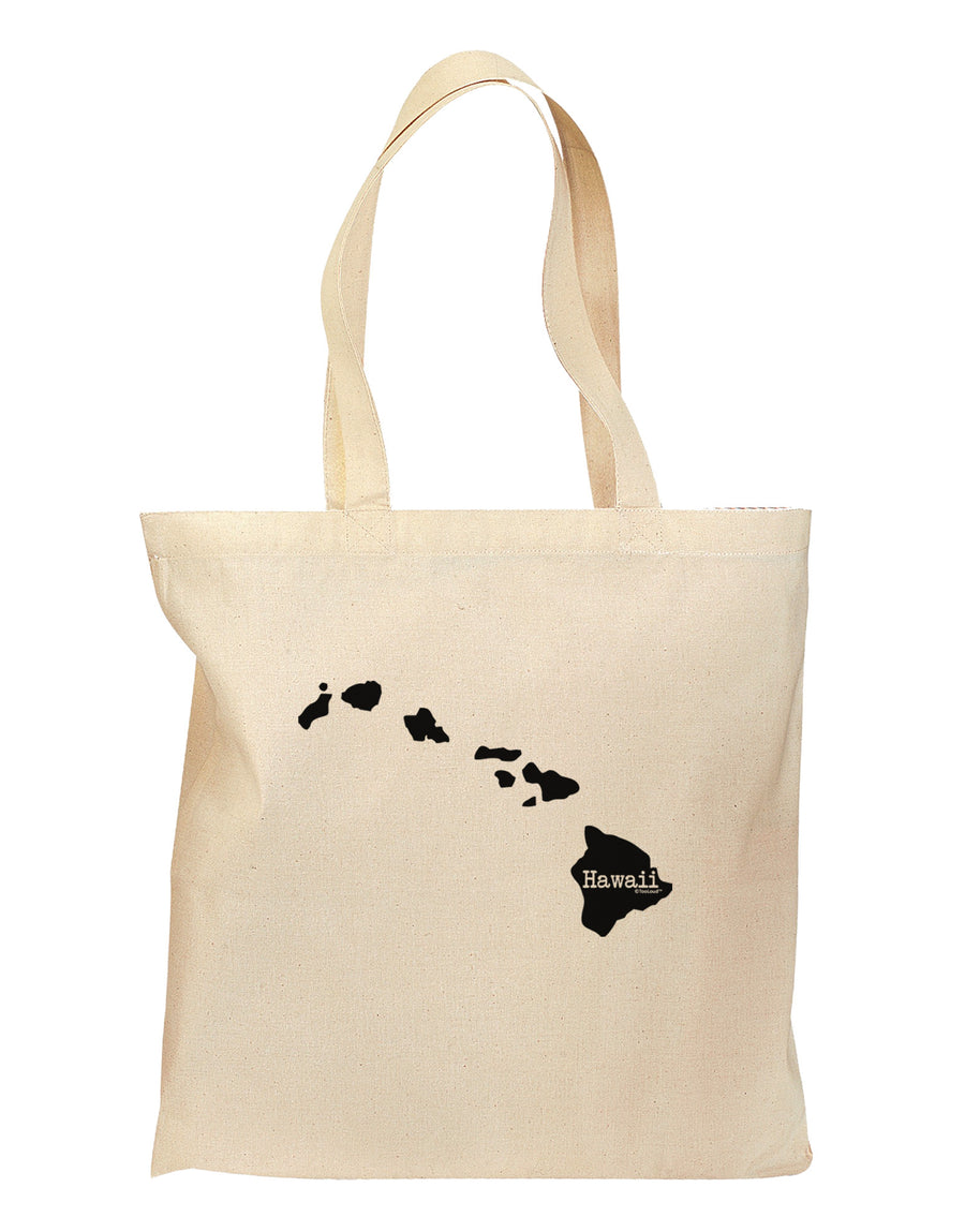 Hawaii - United States Shape Grocery Tote Bag-Grocery Tote-TooLoud-Natural-Medium-Davson Sales