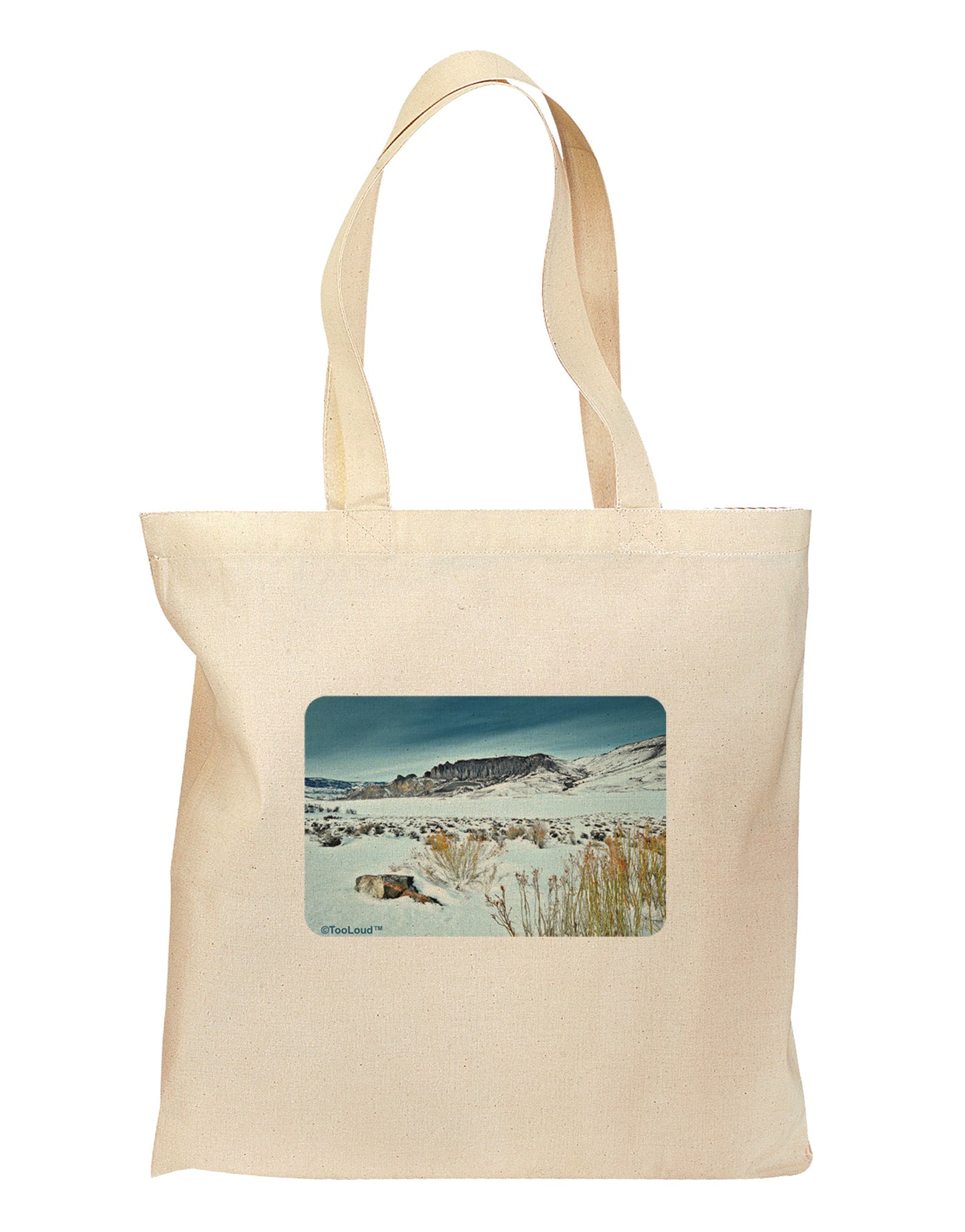 CO Snow Scene Grocery Tote Bag-Grocery Tote-TooLoud-Natural-Medium-Davson Sales
