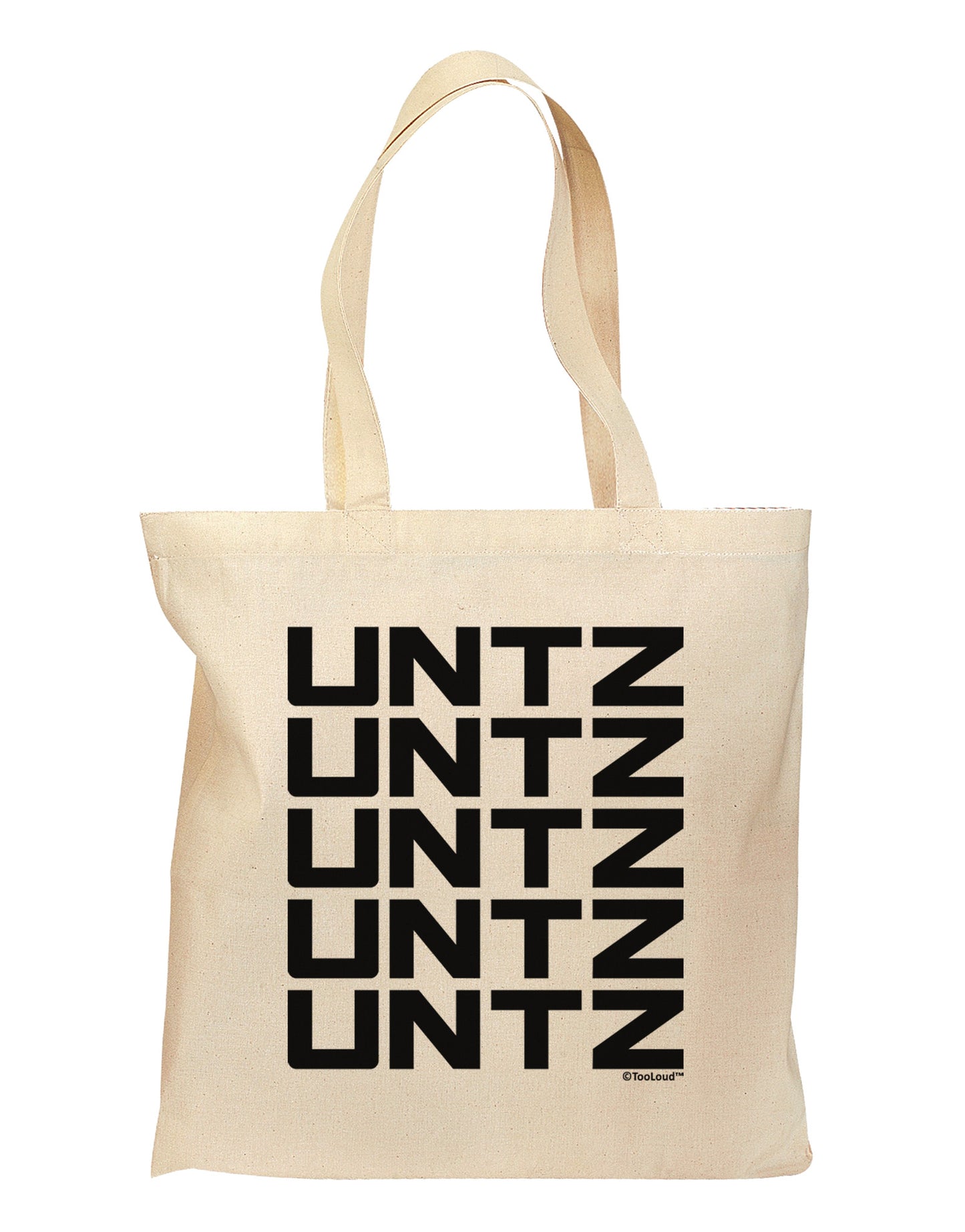 Untz Untz Untz Untz Untz EDM Design Grocery Tote Bag-Grocery Tote-TooLoud-Natural-Medium-Davson Sales