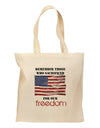 Remember - Veterans Grocery Tote Bag-Grocery Tote-TooLoud-Natural-Medium-Davson Sales