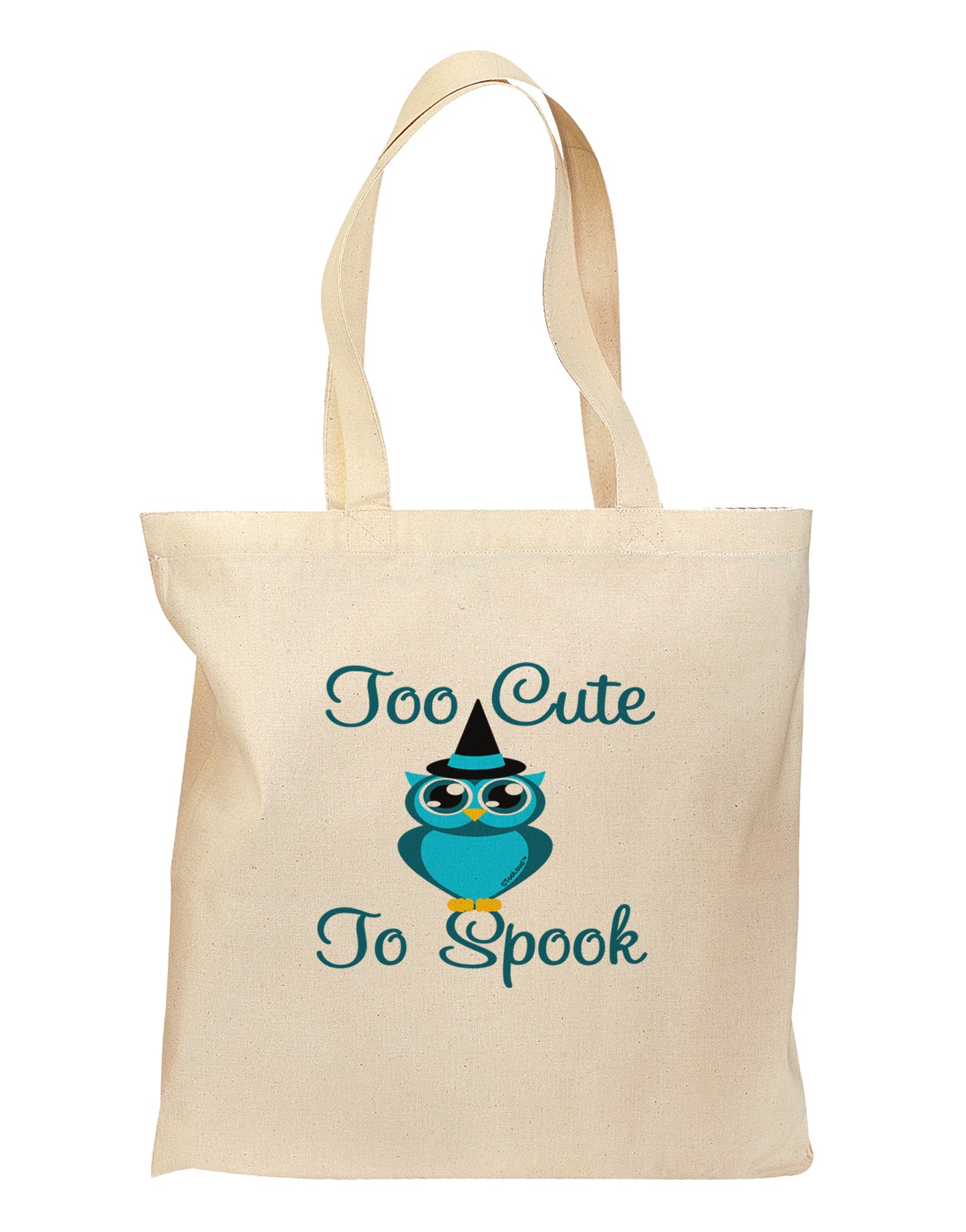 Owl Too Cute Blue Grocery Tote Bag-Grocery Tote-TooLoud-Natural-Medium-Davson Sales
