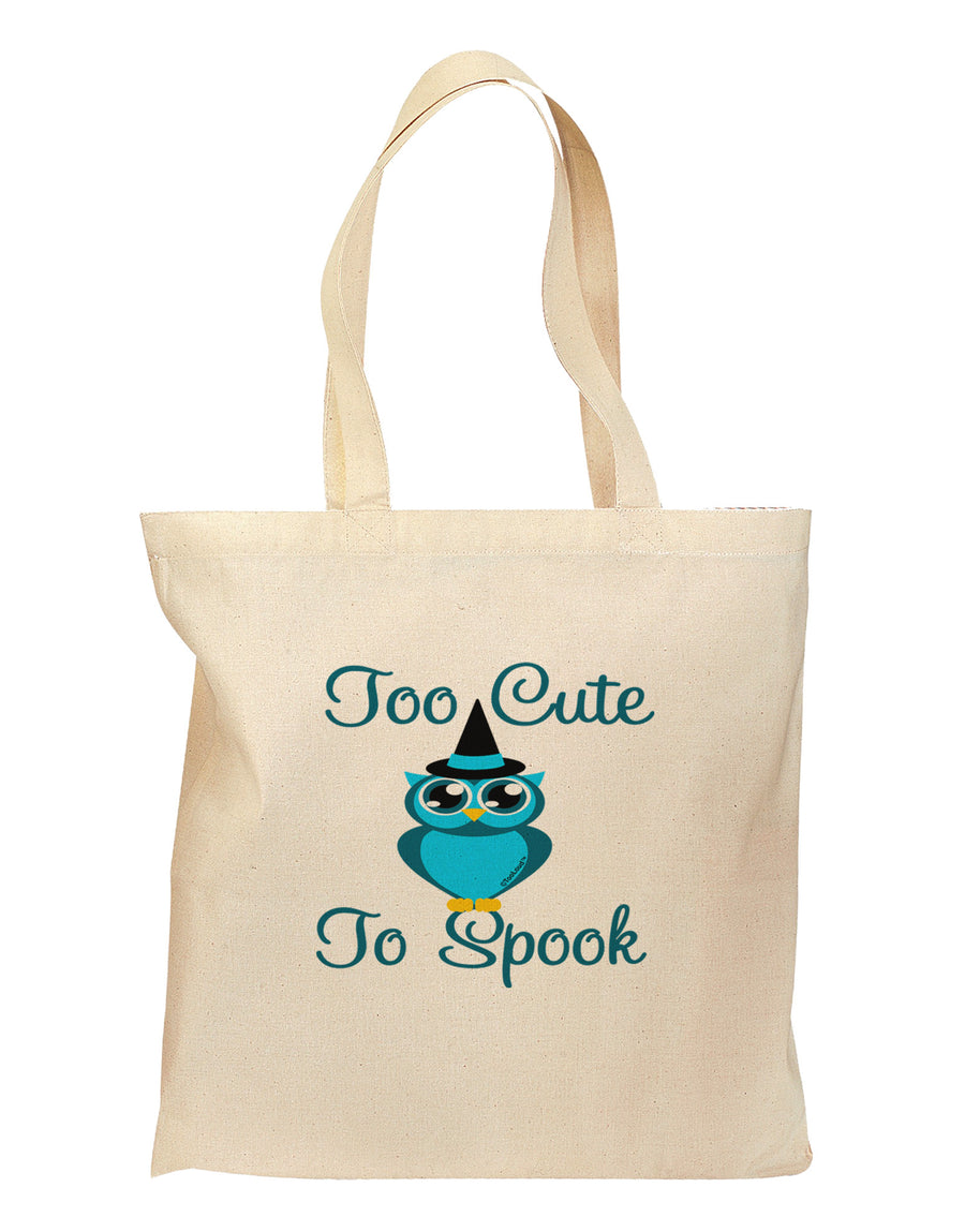 Owl Too Cute Blue Grocery Tote Bag-Grocery Tote-TooLoud-Natural-Medium-Davson Sales