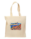 Colorado Mtn Sunset Bold WaterColor Grocery Tote Bag-Grocery Tote-TooLoud-Natural-Medium-Davson Sales