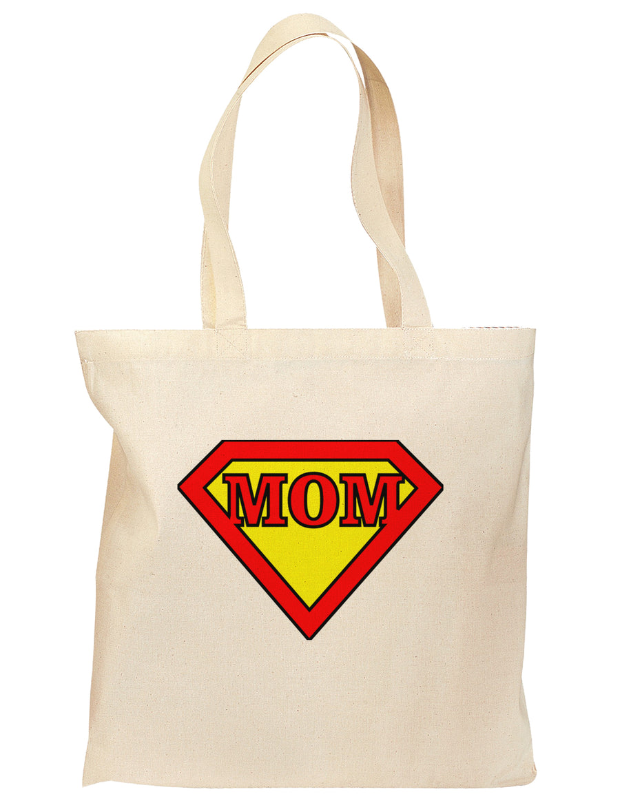 Super Mom Grocery Tote Bag-Grocery Tote-TooLoud-Natural-Medium-Davson Sales