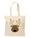 Cute Reindeer Face Christmas Grocery Tote Bag-Grocery Tote-TooLoud-Natural-Medium-Davson Sales