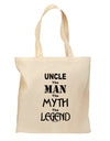 Uncle The Man The Myth The Legend Grocery Tote Bag - Natural by TooLoud-Grocery Tote-TooLoud-Natural-Medium-Davson Sales