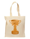 Number One Dad Trophy Grocery Tote Bag-Grocery Tote-TooLoud-Natural-Medium-Davson Sales