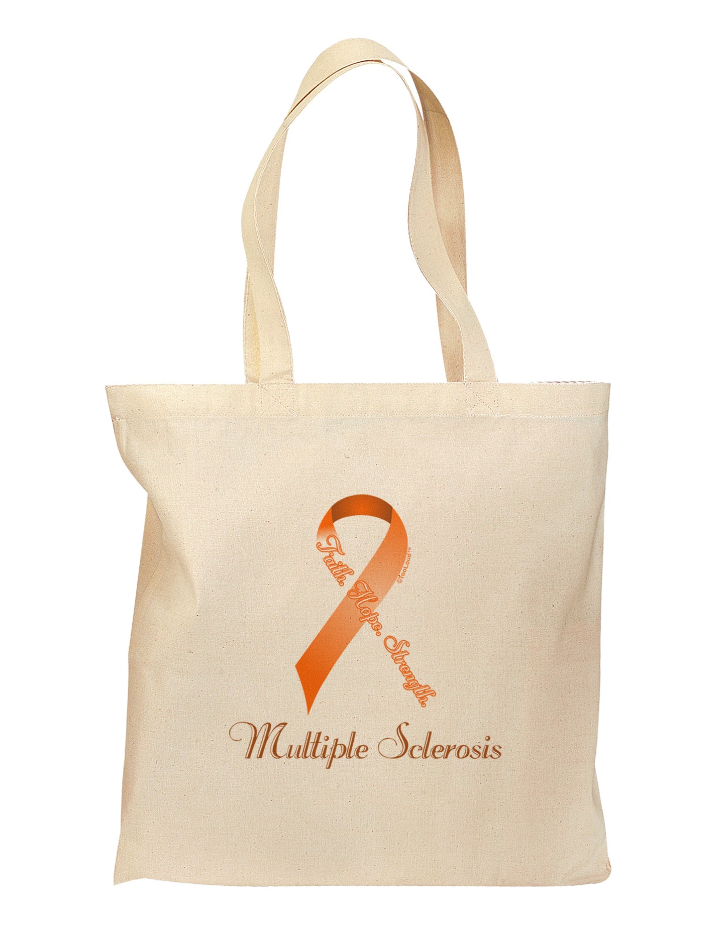 MS - Faith Hope Strength Grocery Tote Bag-Grocery Tote-TooLoud-Natural-Medium-Davson Sales