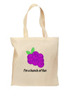 Grapes - I'm a Bunch of Fun Grocery Tote Bag-Grocery Tote-TooLoud-Natural-Medium-Davson Sales