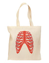 Human Red Skeleton Bones Ribcage Grocery Tote Bag-Grocery Tote-TooLoud-Natural-Medium-Davson Sales