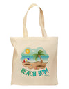 Fun Summer Beach Scene - Beach Bum Grocery Tote Bag by TooLoud-Grocery Tote-TooLoud-Natural-Medium-Davson Sales