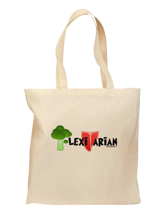 Flexitarian Grocery Tote Bag by TooLoud-Grocery Tote-TooLoud-Natural-Medium-Davson Sales